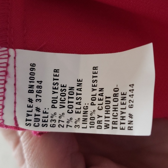 Artelier Nicole Miller Hot Pink Minidress With Keyhole Exposed Zipper Size 4 - Picture 8 of 11